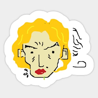 Handmade Ugly Girl? Sticker